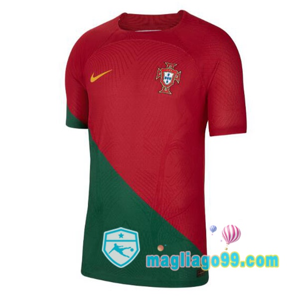 Nazionale Maglia Calcio Portogallo Prima Rosso Verde 2022/2023