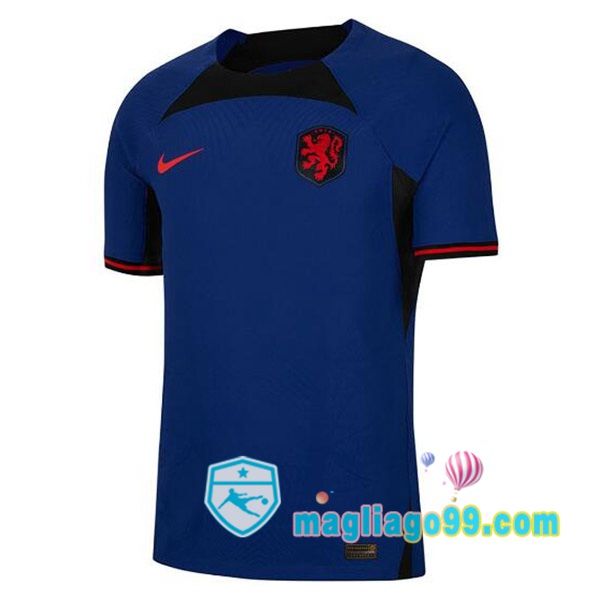 Magliago - Passione Maglie Thai Affidabili Basso Costo Online Shop | Nazionale Maglia Calcio Paesi Bassi Seconda Blu 2022/2023