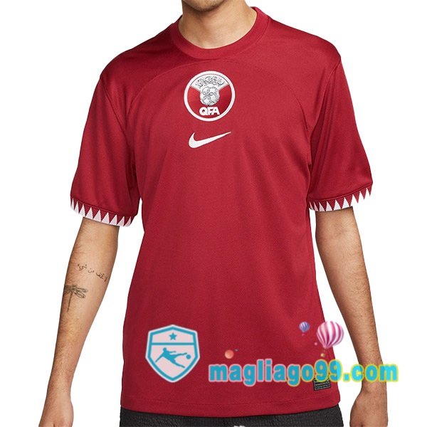 Magliago - Passione Maglie Thai Affidabili Basso Costo Online Shop | Nazionale Maglia Calcio Qatar Prima Rosso 2022/2023
