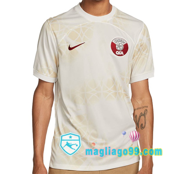 Magliago - Passione Maglie Thai Affidabili Basso Costo Online Shop | Nazionale Maglia Calcio Qatar Seconda Bianco 2022/2023