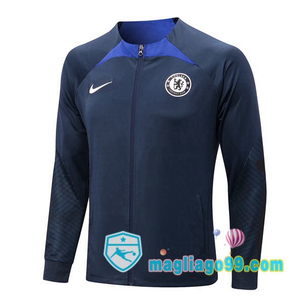 Magliago - Passione Maglie Thai Affidabili Basso Costo Online Shop | Giacca Da Allenamento FC Chelsea Blu Royal 2022/2023