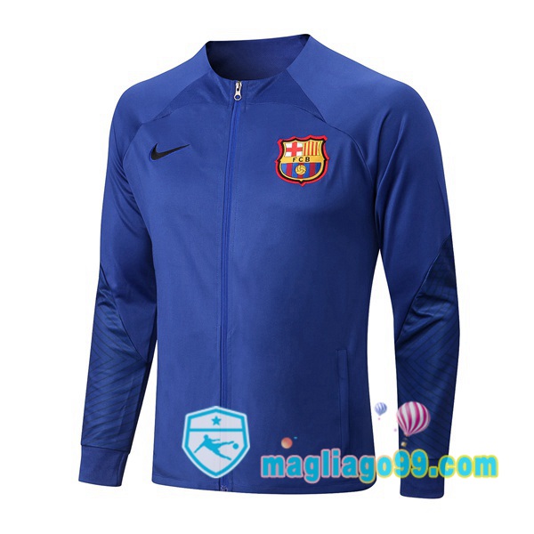 Magliago - Passione Maglie Thai Affidabili Basso Costo Online Shop | Giacca Da Allenamento FC Barcellona Blu 2022/2023