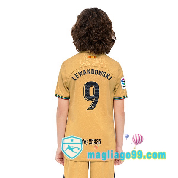 Magliago - Passione Maglie Thai Affidabili Basso Costo Online Shop | Maglia FC Barcellona (LEWANDOWSKI 9) Bambino Seconda Giallo 2022/2023