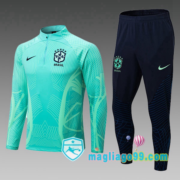 Magliago - Passione Maglie Thai Affidabili Basso Costo Online Shop | Tuta da Allenamento Brasile Bambino Verde 2022/2023