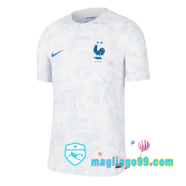 Magliago - Passione Maglie Thai Affidabili Basso Costo Online Shop | Nazionale Maglia Calcio Francia Seconda Bianco Coppa del Mondo 2022
