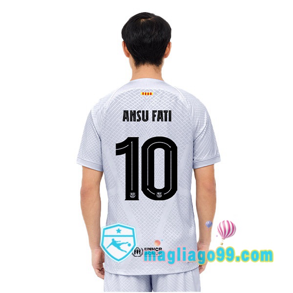 Magliago - Passione Maglie Thai Affidabili Basso Costo Online Shop | Maglia FC Barcellona (ANSU FATI 10) Terza Grigio 2022/2023