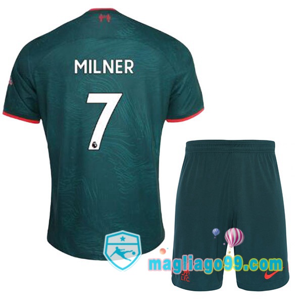 Magliago - Passione Maglie Thai Affidabili Basso Costo Online Shop | Maglia FC Liverpool (MILNER 7) Bambino Terza Verde 2022/2023