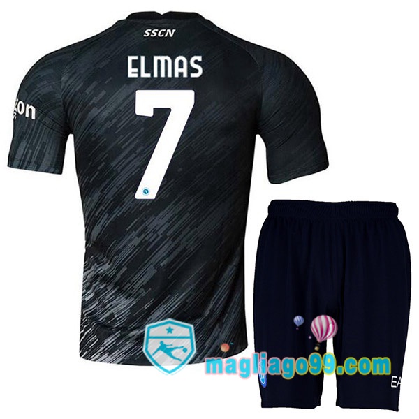 Magliago - Passione Maglie Thai Affidabili Basso Costo Online Shop | Maglia SSC Napoli (Elmas 7) Bambino Terza Nero 2022/2023