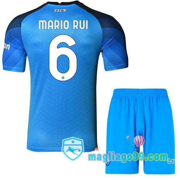Magliago - Passione Maglie Thai Affidabili Basso Costo Online Shop | Maglia SSC Napoli (Mario Rui 6) Bambino Prima Blu 2022/2023