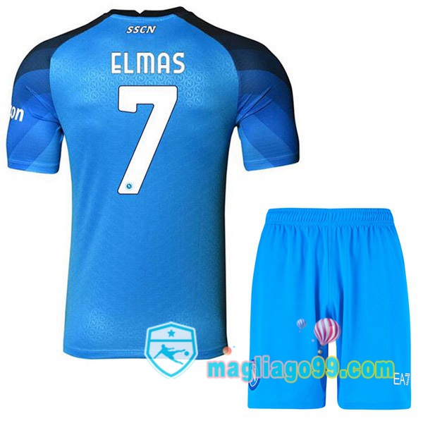 Magliago - Passione Maglie Thai Affidabili Basso Costo Online Shop | Maglia SSC Napoli (Elmas 7) Bambino Prima Blu 2022/2023
