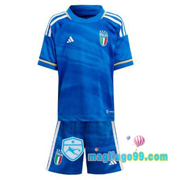 Magliago - Passione Maglie Thai Affidabili Basso Costo Online Shop | Nazionale Maglia Calcio Italia Bambino Prima Blu 2023/2024