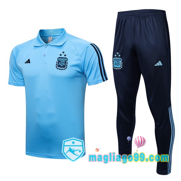 Magliago - Passione Maglie Thai Affidabili Basso Costo Online Shop | Argentina Polo Maglia Uomo + Pantaloni Blu 2023/2024