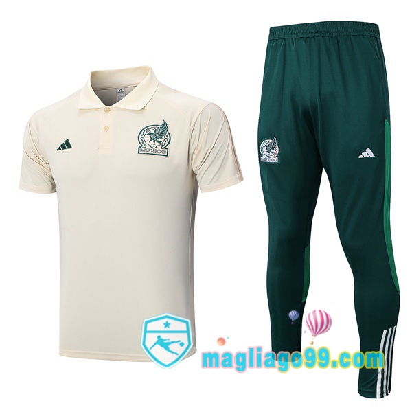 Magliago - Passione Maglie Thai Affidabili Basso Costo Online Shop | Messico Polo Maglia Uomo + Pantaloni Marrone 2023/2024