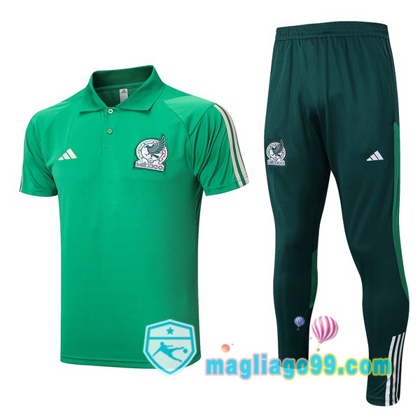 Magliago - Passione Maglie Thai Affidabili Basso Costo Online Shop | Messico Polo Maglia Uomo + Pantaloni Verde 2023/2024