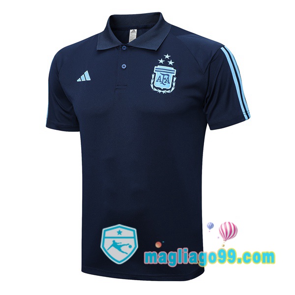 Magliago - Passione Maglie Thai Affidabili Basso Costo Online Shop | Argentina Polo Maglia Uomo Blu Royal 2023/2024