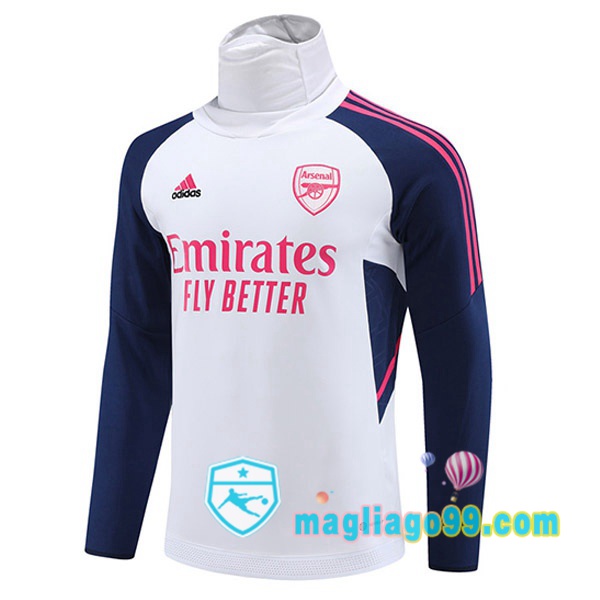 Magliago - Passione Maglie Thai Affidabili Basso Costo Online Shop | Felpe Allenamento Arsenal Collo Alto Bianco 2023/2024