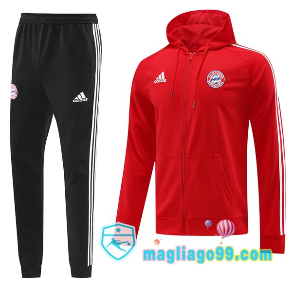 Magliago - Passione Maglie Thai Affidabili Basso Costo Online Shop | Giacca Con Cappuccio Bayern Monaco Rosso 2023/2024