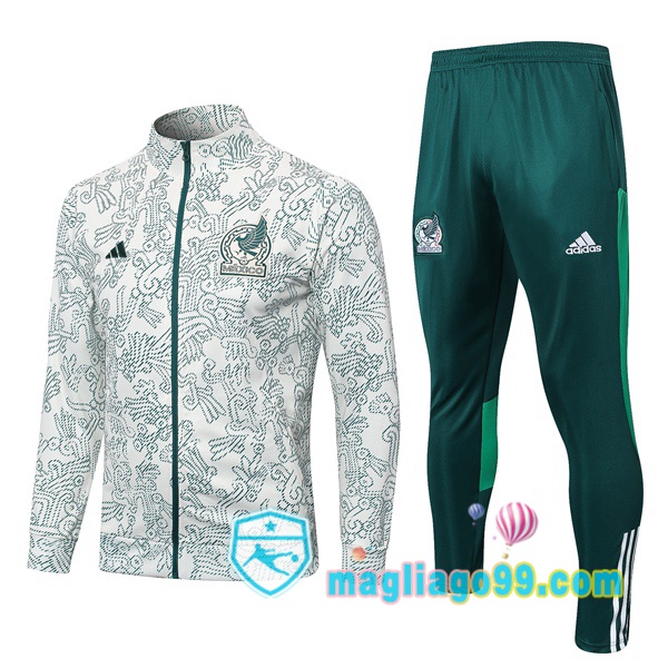 Magliago - Passione Maglie Thai Affidabili Basso Costo Online Shop | Giacca Da Allenamento Messico Bianco Verde 2023/2024
