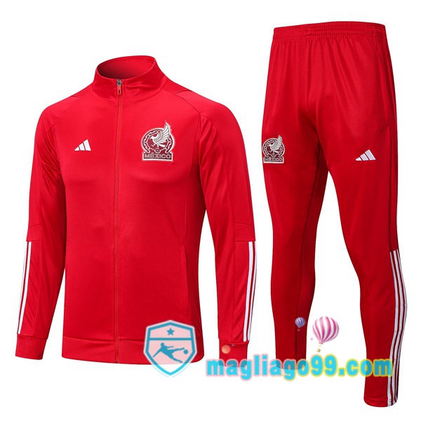 Magliago - Passione Maglie Thai Affidabili Basso Costo Online Shop | Giacca Da Allenamento Messico Rosso 2023/2024