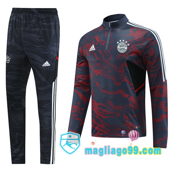 Magliago - Passione Maglie Thai Affidabili Basso Costo Online Shop | Tuta da Allenamento Bayern Monaco Rosso Nero 2023/2024