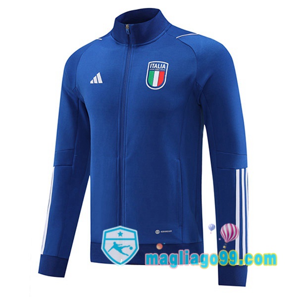Magliago - Passione Maglie Thai Affidabili Basso Costo Online Shop | Giacca Da Allenamento Italia Blu Royal 2023/2024