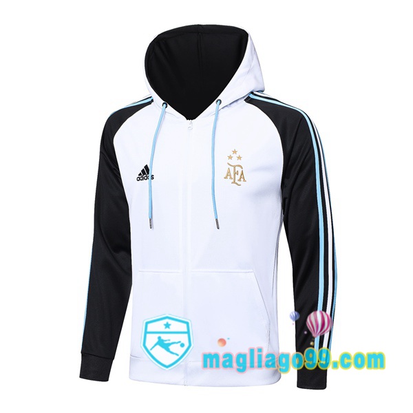 Magliago - Passione Maglie Thai Affidabili Basso Costo Online Shop | Giacca Con Cappuccio Argentina Bianco 2023/2024