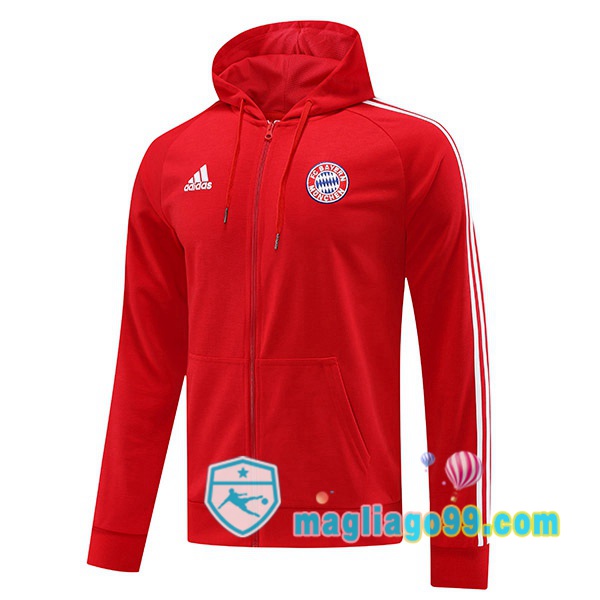 Magliago - Passione Maglie Thai Affidabili Basso Costo Online Shop | Giacca Con Cappuccio Bayern Monaco Rosso 2023/2024