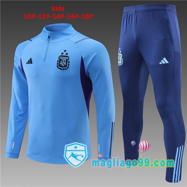 Magliago - Passione Maglie Thai Affidabili Basso Costo Online Shop | Tuta da Allenamento Argentina Bambino Blu 2023/2024