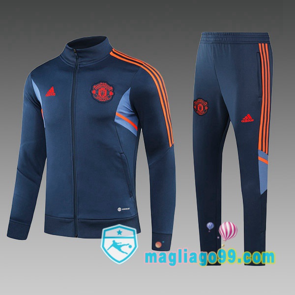 Magliago - Passione Maglie Thai Affidabili Basso Costo Online Shop | Giacca Da Allenamento Manchester United Bambino Ciano 2023/2024