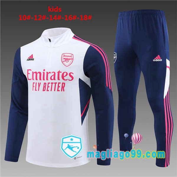 Magliago - Passione Maglie Thai Affidabili Basso Costo Online Shop | Tuta da Allenamento Arsenal Bambino Bianco 2023/2024