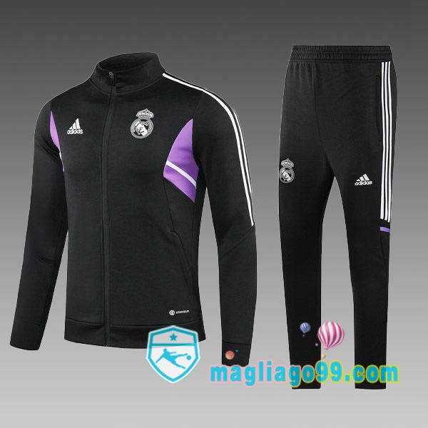 Magliago - Passione Maglie Thai Affidabili Basso Costo Online Shop | Giacca Da Allenamento Real Madrid Bambino Nero 2023/2024