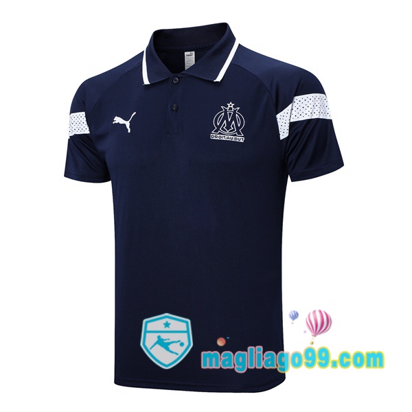 Magliago - Passione Maglie Thai Affidabili Basso Costo Online Shop | Marsiglia OM Polo Maglia Uomo Blu Royal 2023/2024