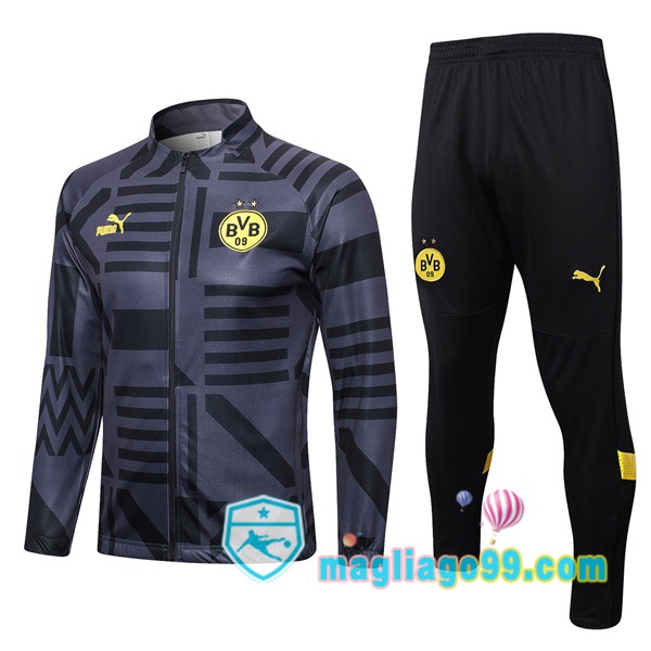 Magliago - Passione Maglie Thai Affidabili Basso Costo Online Shop | Giacca Da Allenamento Dortmund BVB Grigio 2023/2024