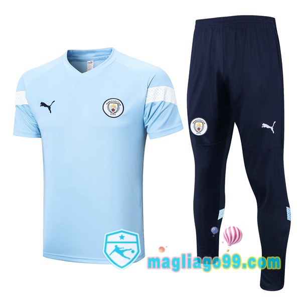 Magliago - Passione Maglie Thai Affidabili Basso Costo Online Shop | Tuta Maglie Allenamento Manchester City + Pantaloni Blu 2023/2024