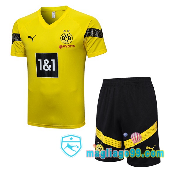 Magliago - Passione Maglie Thai Affidabili Basso Costo Online Shop | Tuta Maglie Allenamento Dortmund BVB + Shorts Giallo 2023/2024
