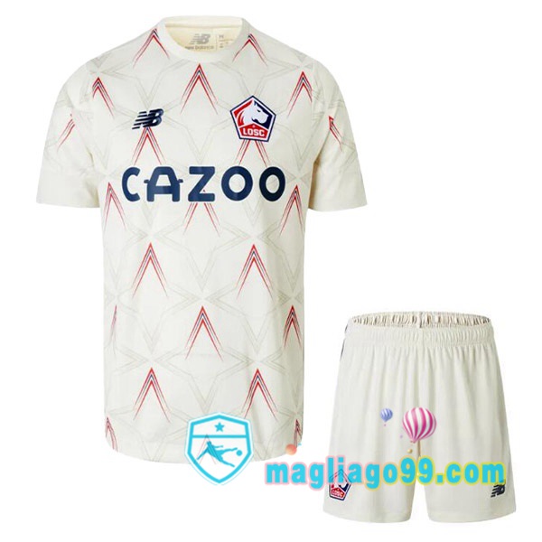 Magliago - Passione Maglie Thai Affidabili Basso Costo Online Shop | Maglia Lille OSC Bambino Quattro Bianco 2022/2023