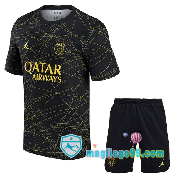 Magliago - Passione Maglie Thai Affidabili Basso Costo Online Shop | Maglia Paris PSG Bambino Quattro Nero 2022/2023