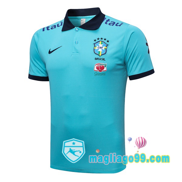 Magliago - Passione Maglie Thai Affidabili Basso Costo Online Shop | Brasile Polo Maglia Uomo Blu 2023/2024