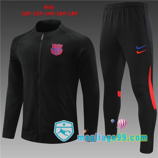 Magliago - Passione Maglie Thai Affidabili Basso Costo Online Shop | Giacca Da Allenamento FC Barcellona Bambino Nero 2023/2024