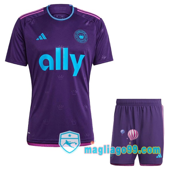 Magliago - Passione Maglie Thai Affidabili Basso Costo Online Shop | Maglia Charlotte FC Bambino Seconda Porpora 2023/2024