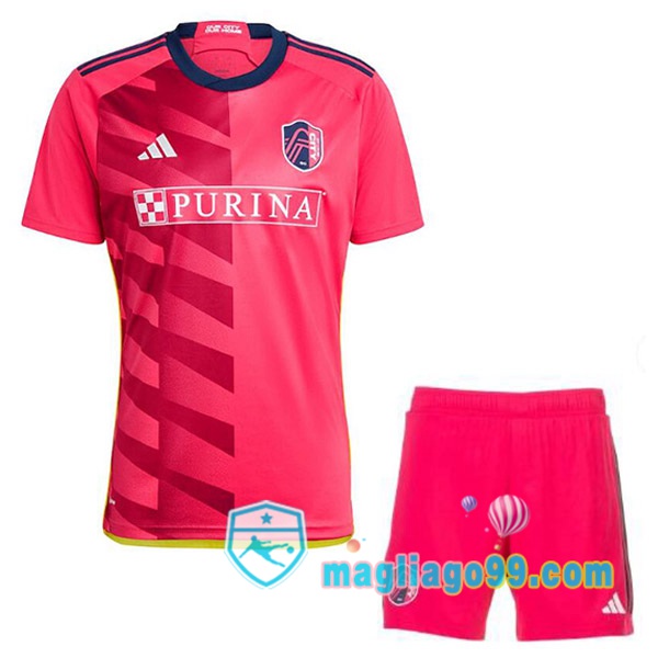 Maglia St.Louis City FC Bambino Prima Rosso 2023/2024