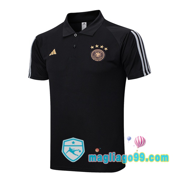 Magliago - Passione Maglie Thai Affidabili Basso Costo Online Shop | Germania Polo Maglia Uomo Nero 2023/2024