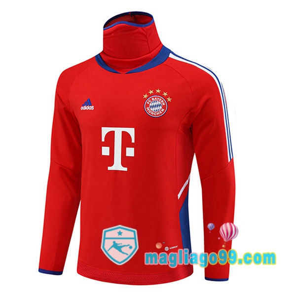 Magliago - Passione Maglie Thai Affidabili Basso Costo Online Shop | Felpe Allenamento Bayern Monaco Collo Alto Rosso 2023/2024