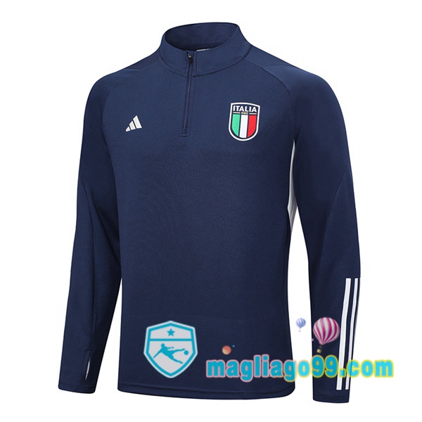 Magliago - Passione Maglie Thai Affidabili Basso Costo Online Shop | Felpe Allenamento Italia Blu Royal 2023/2024