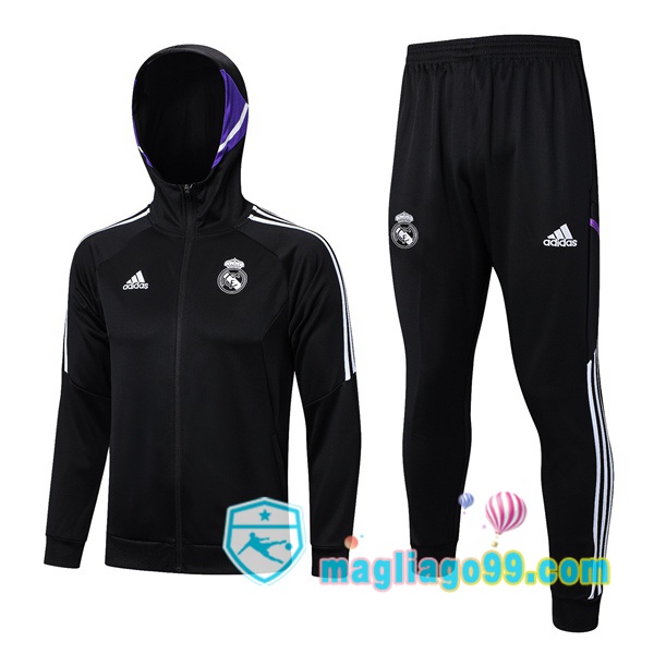 Magliago - Passione Maglie Thai Affidabili Basso Costo Online Shop | Giacca Con Cappuccio Real Madrid Nero 2023/2024