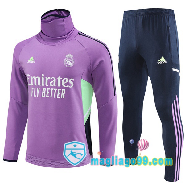 Magliago - Passione Maglie Thai Affidabili Basso Costo Online Shop | Tuta da Allenamento Real Madrid Collo Alto Porpora 2023/2024