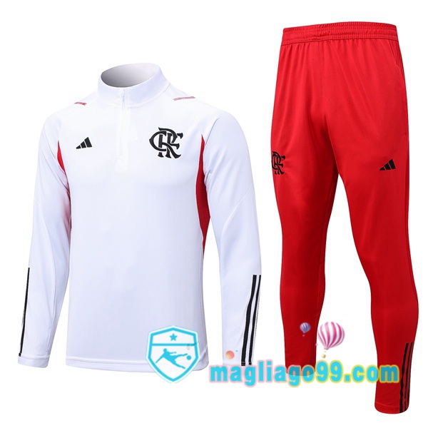 Magliago - Passione Maglie Thai Affidabili Basso Costo Online Shop | Tuta da Allenamento Flamengo Bianco 2023/2024