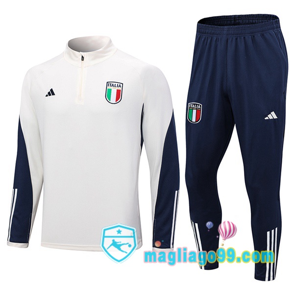 Magliago - Passione Maglie Thai Affidabili Basso Costo Online Shop | Tuta da Allenamento Italia Bianco 2023/2024