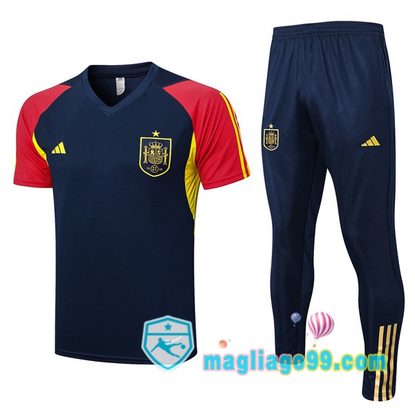 Magliago - Passione Maglie Thai Affidabili Basso Costo Online Shop | Tuta Maglie Allenamento Spagna + Pantaloni Blu Royal 2023/2024