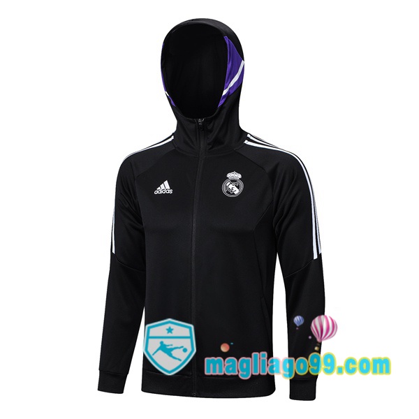Magliago - Passione Maglie Thai Affidabili Basso Costo Online Shop | Giacca Con Cappuccio Real Madrid Nero 2023/2024